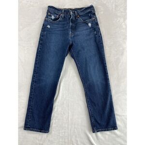 Levi's 501 Jeans Women Sz 28x26 Medium Wash Distressed Classic